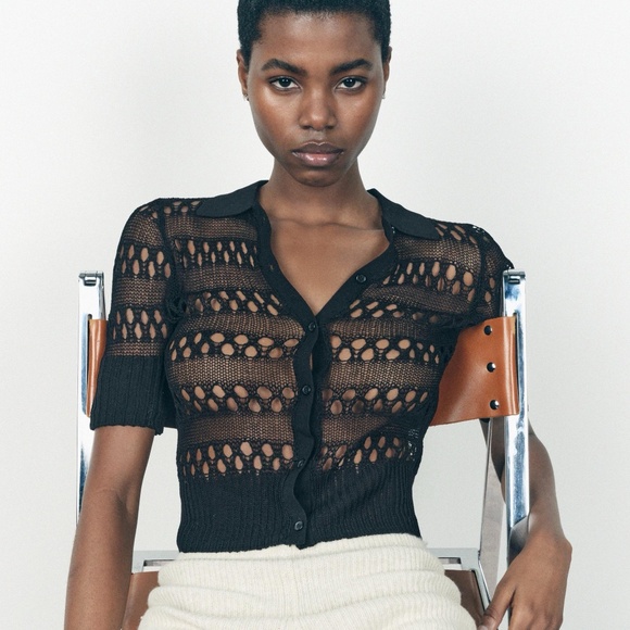 💋 Polo Knitted Button Top NWT *Medium - Picture 3 of 8